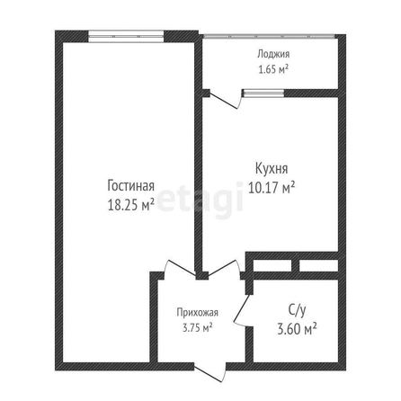 
   Продам 1-комнатную, 35.7 м², Заполярная ул, 39/10

. Фото 13.