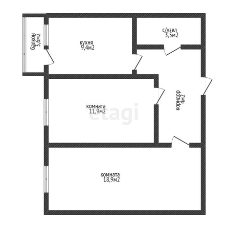 
   Продам 2-комнатную, 50.4 м², Топольковый пер, 13

. Фото 25.