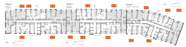 
  Продается 3-комн. квартира, 108.1 м², ЖК Все Свои VIP, литера 7
. Фото 1.