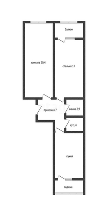 
   Продам 2-комнатную, 61.9 м², Заполярная ул, 39/6

. Фото 1.