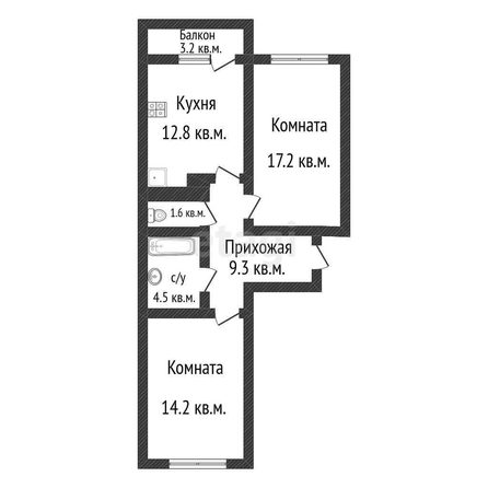 
   Продам 2-комнатную, 59.6 м², Западный Обход ул, 65/1

. Фото 29.