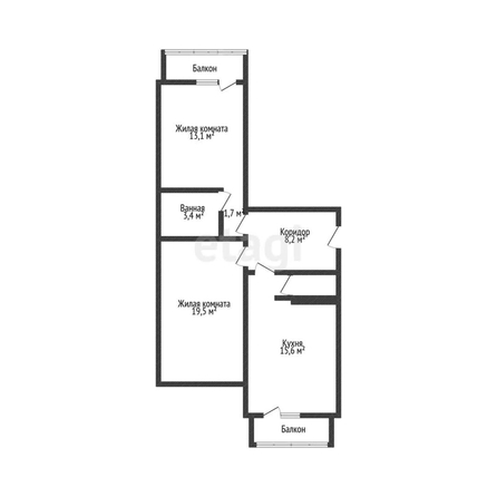 
   Продам 2-комнатную, 67.6 м², Душистая ул, 41

. Фото 14.