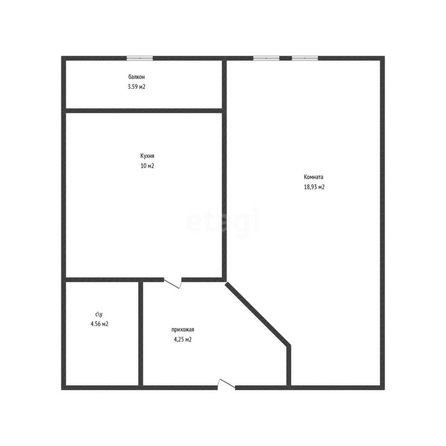 
   Продам 1-комнатную, 37.3 м², Мурата Ахеджака ул, 10а

. Фото 1.