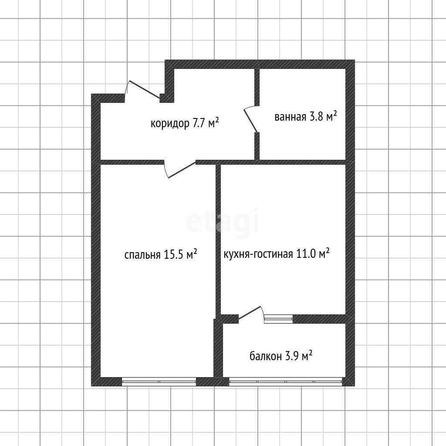 
   Продам 1-комнатную, 38.2 м², генерала Петрова И.Т. ул, 2/1

. Фото 1.