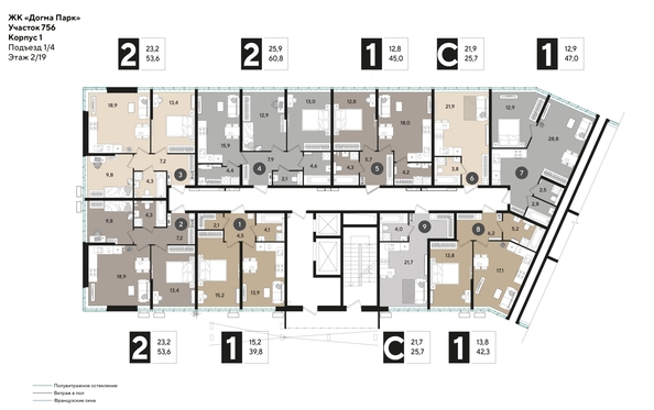 
  Продается 1-комн. квартира, 42.3 м², ЖК DOGMA PARK (Догма парк), литера 13
. Фото 1.