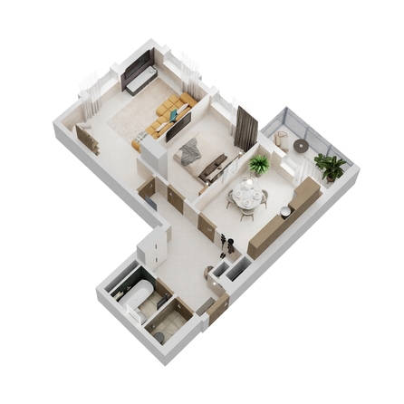 
  Продается 2-комн. квартира, 58.89 м², ЖК Золотой Берег, литер 6
. Фото 1.