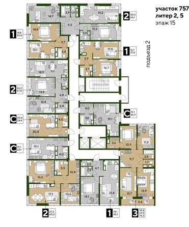 
  Продается 1-комн. квартира, 45.1 м², ЖК DOGMA PARK (Догма парк), литера 22
. Фото 1.