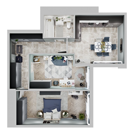 
  Продается 2-комн. квартира, 62.79 м², ЖК Зеленая территория, литера 1.2
. Фото 2.