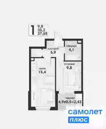 
  Продается 1-комн. квартира 37 м², в ЖК Новая Елизаветка, литер 17. Фото 9.