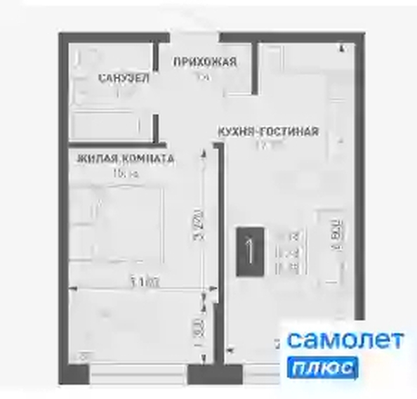 
  Продается 1-комн. квартира, 38.8 м², ЖК ИНАЧЕ в Молодежном, литер 1
. Фото 19.