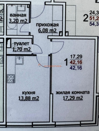 
  Продается 1-комн. квартира, 40 м², Ленина ул, д. 185Ак5
. Фото 16.