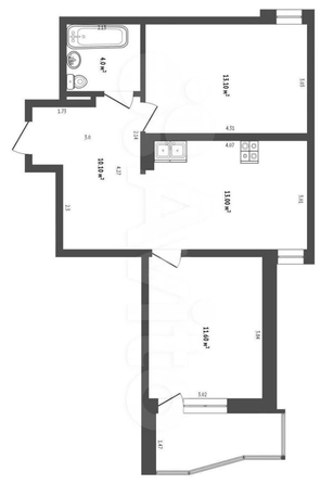 
  Продается 2-комн. квартира, 56 м², Ленина ул, д. 185Ак4
. Фото 8.