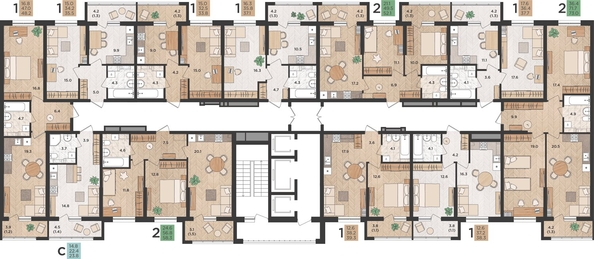 
  Продается 2-комн. квартира, 73 м², ЖК Мята
. Фото 1.