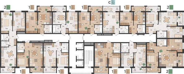 
  Продается 2-комн. квартира, 59.9 м², ЖК Мята
. Фото 1.
