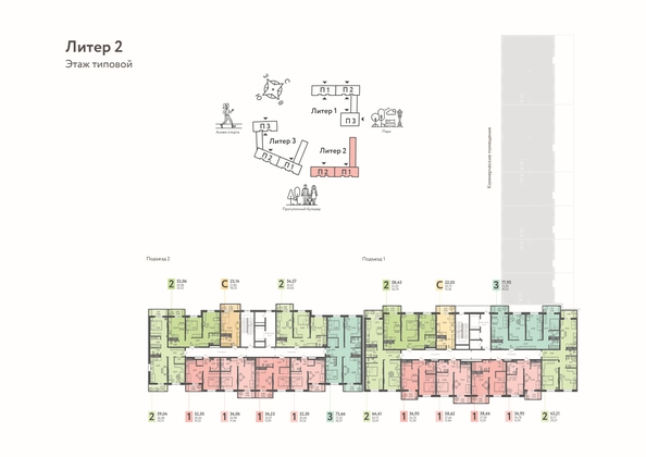 
  Продается 1-комн. квартира, 38.6 м², ЖК Теплые Края, 1 очередь литер 2
. Фото 1.