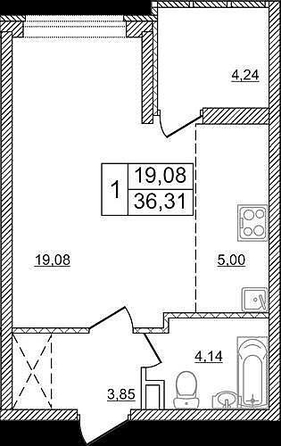 
  Продается 1-комн. квартира, 36 м², Ленина ул, д. 190
. Фото 3.