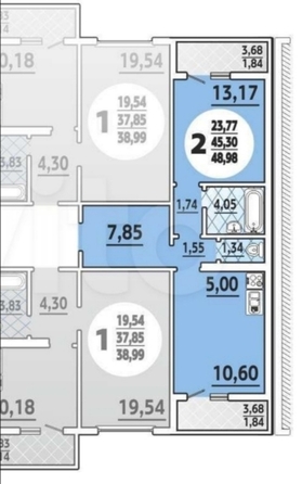 
  Продается 1-комн. квартира, 52 м², Адмирала Пустошкина ул, д. 22к10
. Фото 9.