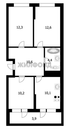 
  Продается 3-комн. квартира, 64.1 м², Западный Обход ул, д. 45 к2
. Фото 21.