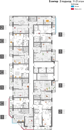 
  Продается студия, 32.1 м², ЖК Рекорд 2, литера 5
. Фото 2.