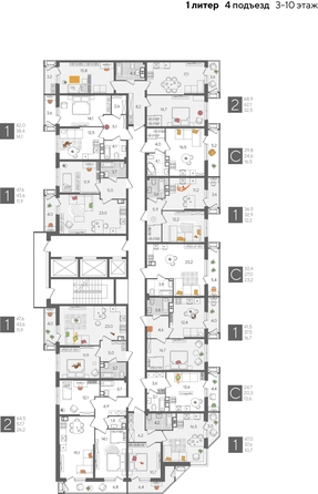 
  Продается студия, 24.7 м², ЖК Рекорд 2, литера 1
. Фото 2.