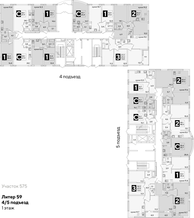 
  Продается студия, 27.9 м², ЖК Самолет, литера 59
. Фото 2.