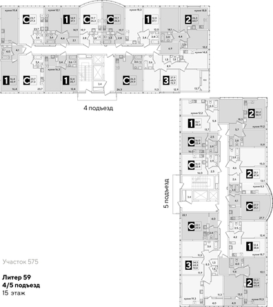 
  Продается студия, 29.9 м², ЖК Самолет, литера 59
. Фото 2.