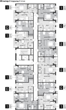 
  Продается 2-комн. квартира, 65 м², ЖК Парк Победы 2, литера 28
. Фото 2.