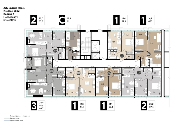 
  Продается 1-комн. квартира 36.7 м², в ЖК ДОГМА ПАРК, лит 20. Фото 4.