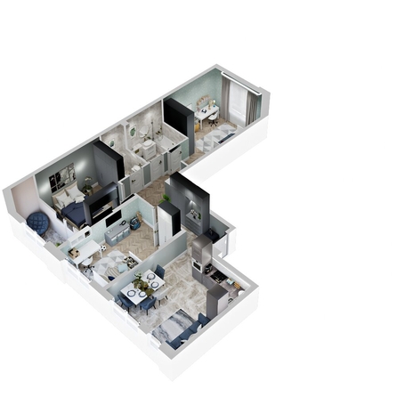 
  Продается 3-комн. квартира 75 м², в ЖК Зеленая территория, литера 1.1. Фото 1.