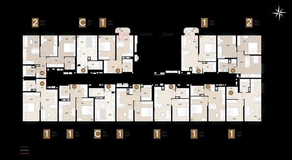 
  Продается 1-комн. квартира 35.8 м², в ЖК ГРЕЙД, литер 13. Фото 2.