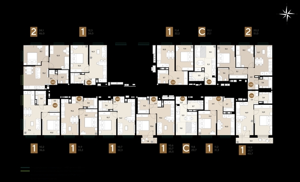 
  Продается 1-комн. квартира 35.5 м², в ЖК ГРЕЙД, литер 14. Фото 2.