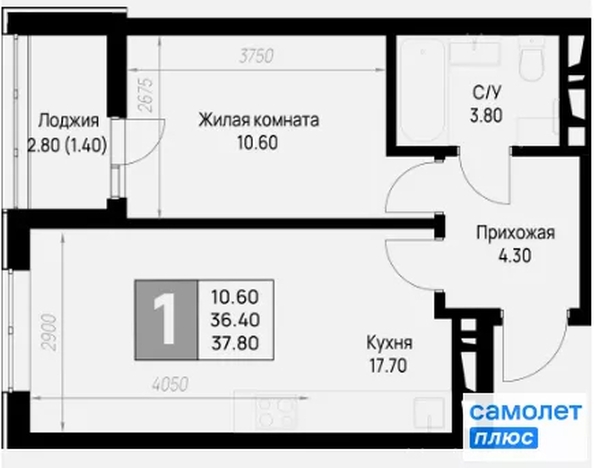 
  Продается 1-комн. квартира 37.8 м², в ЖК На Высоком берегу, дом 1. Фото 13.