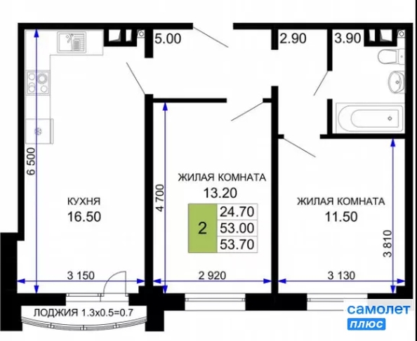 
  Продается 2-комн. квартира 53.7 м², в . Фото 12.