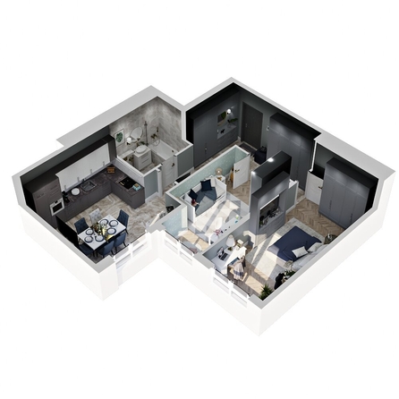 
  Продается 2-комн. квартира 62.8 м², в ЖК Зеленая территория, литера 1.2. Фото 1.