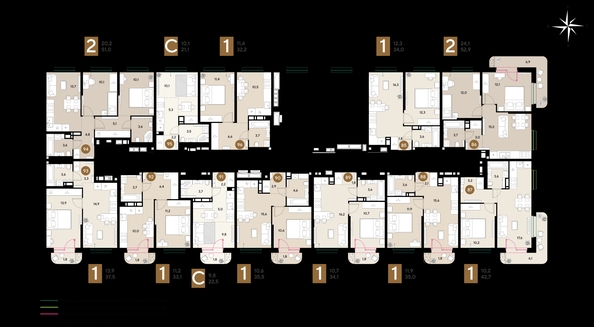 
  Продается 1-комн. квартира 34.1 м², в ЖК ГРЕЙД, литер 13. Фото 2.