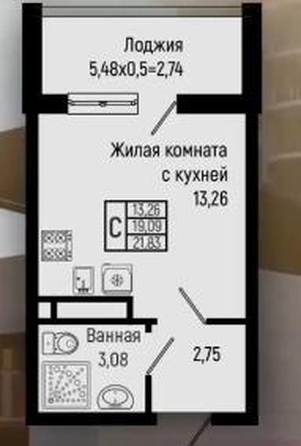 
  Продается студия 21.83 м², в ЖК Сан Хилс Ольгинка, 4. Фото 10.