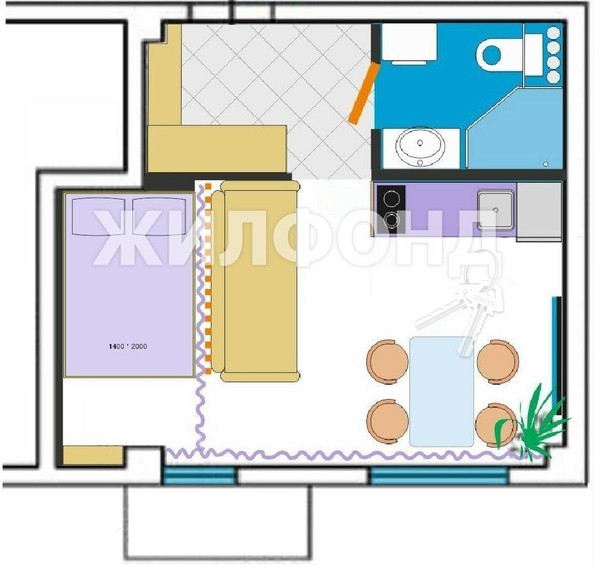 
   Продам 1-комнатную, 24.7 м², Молодогвардейская ул, 2/80

. Фото 6.