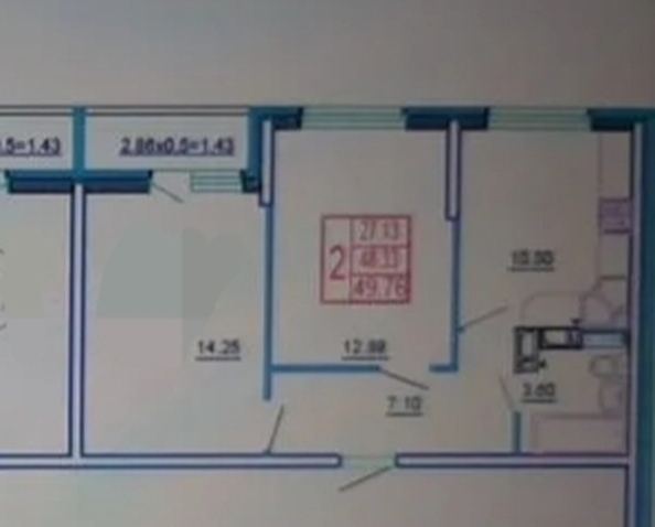 
  Продается 2-комн. квартира 51 м², в ЖК Смородина, литера 1. Фото 6.