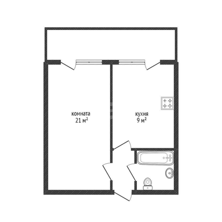
  Продается 1-комн. квартира 35.8 м². Фото 1.