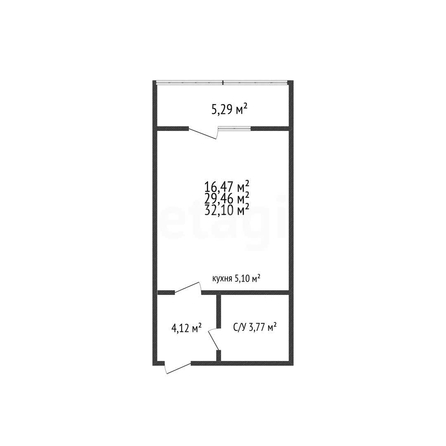 
  Продается студия 29.6 м². Фото 1.