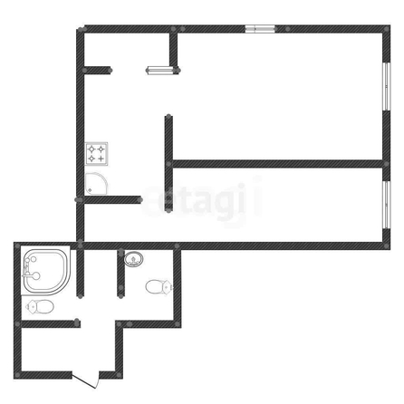 
  Продается 2-комн. квартира 55.8 м². Фото 1.