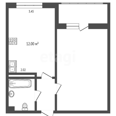 
  Продается 1-комн. квартира 41.3 м². Фото 1.