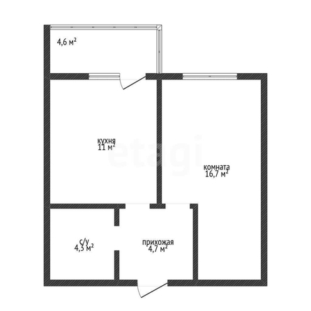 
  Продается 1-комн. квартира 36.8 м², в ЖК Отражение, 1 очередь литера 2. Фото 1.