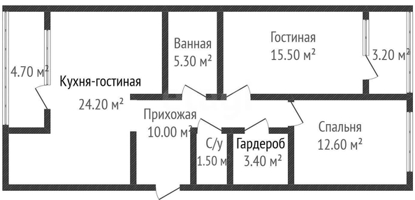 
  Продается 2-комн. квартира 72.5 м², в ЖК Архитектор, литера 3.1. Фото 1.