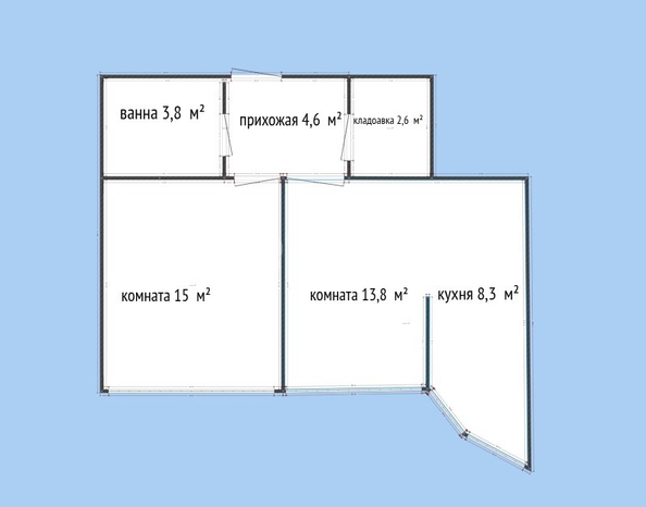 
  Продается 2-комн. квартира 48 м². Фото 1.