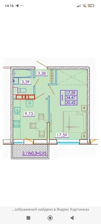 
   Продам 1-комнатную, 35 м², Лермонтова ул, 116к2

. Фото 2.