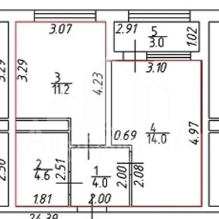 
  Продается 1-комн. квартира, 36 м², 40 лет Октября ул
. Фото 18.