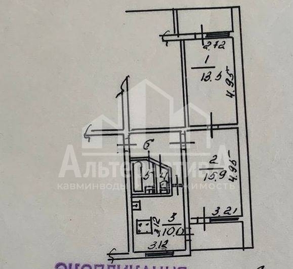 
  Продается 2-комн. квартира, 52.6 м², Красивая ул
. Фото 9.