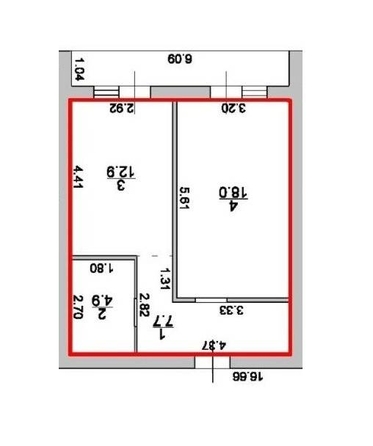 
  Продается 1-комн. квартира 43.5 м². Фото 10.