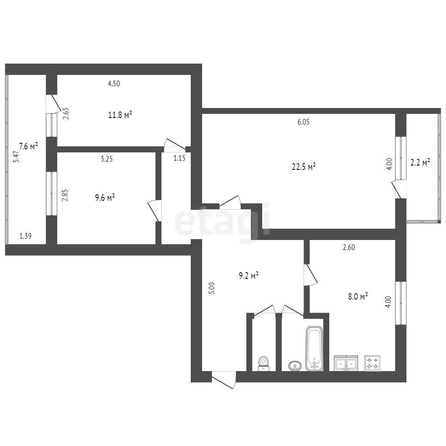 
   Продам 3-комнатную, 69.9 м², Некрасова ул, 6

. Фото 16.